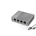 Hadron Gigabit Ethernet Switch 5 Port Type C Güç Girişli Gri HDX1414