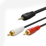 Hadron HD-4022A HD1024 2 RCA 3.5 mm Stereo 1.5 mt To 2 RCA A Kalite Aux Kablo