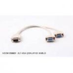 Hadron HD4026-4325 VGA 2'li Çoklayıcı Kablo