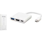 Hadron HD4686 Çevirici Type-C To USB 3.0 + Dıgıtal Av Multıport HDMI 4K