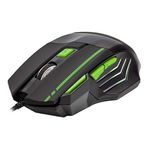 Hadron HDG30 3600DPI Ledli 1.44 mt USB Kablolu Siyah-Yeşil Oyuncu Mouse