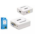HADRON HDX-1283 VGA Dişi to HDMI Dişi Ses Çıkışlı Görüntü Dönüştürücü 1080p - Beyaz (AN-58)