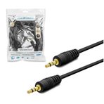 Hadron HDX1018 3.5mm AUX Kablosu 10 Metre, Altın Kaplama Uçlu Erkek to Erkek Stereo Ses Kablosu - Hoparlör, PC, TV, Projeksiyon, Amfi ve Ses Sistemleri ile Uyumlu (Siyah)