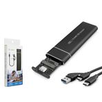 Hadron Hdx1768 Ssd Kutu Type-C3.1 + Usb3.0 Nvme M2 Chip Jms583 Siyah