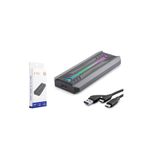 HADRON HDX1775 M.2 NVMe Harici SSD Kutusu USB Type-C 10 Gbps RGB Siyah
