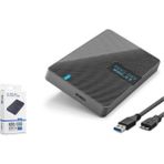 Hadron Hdx1793 2.5 İnç Sata Hdd-ssd Harici Disk Kutusu Usb 3.0 Type-c - Siyah
