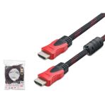 Hadron HDX2002 5 mt Kırmızı Plastik HDMI Kablo