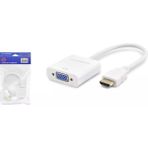 Hadron HDX2020B HDMI Erkek To VGA Dişi Dönüştürücü Yüksek Performanslı 1080P Full HD - Beyaz