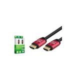 Hadron HDX2038 4K 60Hz 3D HDR V2.0 3 mt Siyah-Kırmızı HDMI Kablo