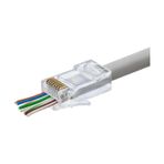 Hadron Hdx5030 100lü Cat6 Konnektör Ez Rj45 Paket Şeffaf Yeni Nesil Delikli