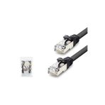 HADRON HDX5088 Cat7 Ethernet Patch Kablosu 10 Gbps 600 MHz 30 cm - Siyah