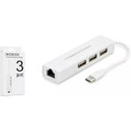 HADRON HDX7007 Type-C 3.1 Ethernet Çevirici 3x USB HUB