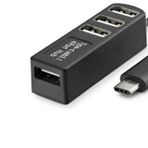 Hadron HDX7015 Type-C 3.1 4XUSB 3.0 HUB Telefon Uyumlu Siyah Type-C Çoklayıcı