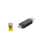 HADRON HDX7026 USB & Type-C Kart Okuyucu SD / MicroSD - Siyah