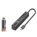 Hadron Hdx7061 İetop Type-c Hub 5gbps 2x Usb-c 3.2+3x Usb-a 3.2+sd+microsd 7 Port Kart Okuyucu Siyah