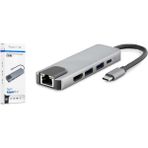 Hadron HDx7788(4744) Çevirici Type-C To USB 3.0 + HDMI + Ethernet 5 In 1 4K Mac