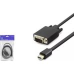 HADRON HDX7802 Mini DisplayPort to VGA Görüntü Dönüştürücü Kablo 1.8 Metre - Siyah - 1 ADET