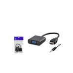 HADRON HDX7806 HDMI to VGA Ses Çıkışlı Görüntü Dönüştürücü 1080p PS4 Uyumlu Siyah