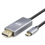 Hadron HDX7859 USB-C to DisplayPort 1.4 Kablo, 1.8 Metre - 8K 60Hz, 4K 144Hz, Thunderbolt 3/4 Uyumlu, Altın Uçlu Alüminyum Gövde, 1.8 Metre
