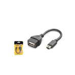 HADRON HN4591 Mini USB to USB OTG Kablo - Siyah