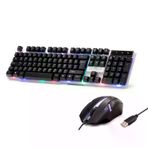 Hadron Kablolu Oyuncu Klavye Mouse Set Led Q Siyah H837Q