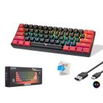 Hadron Mofan Mf1701br Gaming Mekanik Rgb Klavye Blue Switch - Siyah Kırmızı