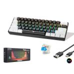 Hadron Mofan Mf1701bw Gaming Mekanik Rgb Klavye Blue Switch - Siyah Beyaz