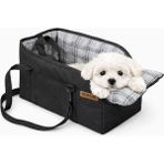Haegs Araç Konsol Üstü Köpek Koltuğu -Minderli Köpek Yatağı, Köpek Taşıma Seyahat Çantası Siyah -Gri - Siyah - Gri - 42 x 22 x 22 cm