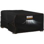 Haegs Bahçe Mobilyası Brandası Örtüsü, 125-125-74cm, Su Geçirmez, Havalandırmalı Masa ve Sandalye Koruma Kılıf - Siyah