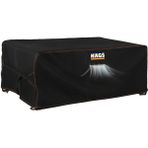 Haegs Bahçe Mobilyası Koruma Kılıfı Örtüsü, 200-160-74cm, Su Geçirmez, Dış Mekan Masa ve Sandalye Koruma Brandası - Siyah