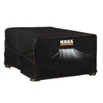 Haegs Bahçe Mobilyası Koruma Örtüsü, 200-200-90cm, Ağır Hizmet Oxford Kumaş, Su Geçirmez, Dış Mekan Veranda Masa Örtüsü, Havalandırmalı Masa ve Sandalye Koruma Kılıfı