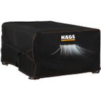 Haegs Bahçe Mobilyası Koruma Örtüsü, 200-200-90cm, Su Geçirmez, Dış Mekan Masa ve Sandalye Örtü Branda - Siyah