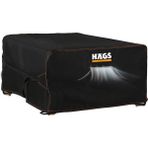 Haegs Bahçe Mobilyası Örtüsü, 125X90X74CM, Su Geçirmez, Havalandırmalı Masa ve Sandalye Koruma Kılıf - Siyah - 125-90-74cm