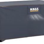 Haegs Bahçe Mobilyası Örtüsü, 180 x 120 x 74 cm, Havalandırmalı Masa ve Sandalye Koruma Kılıfı Gri