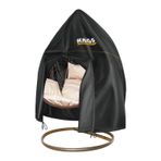 HAEGS Bahçe Salıncağı Örtüsü, Rattan Salıncak Koltuk Koruma Kılıfı Brandası, Hamak Sandalye Dış Mekan Su Geçirmez Mobilyası Koruyucu Örtü - 190 x 115cm