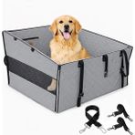 Haegs Büyük ve Orta Köpekler Için Araba Köpek Hamağı, Evcil Hayvan Araç Içi Hamağı, Köpek Taşıma Çantası, Su Geçirmez Kumaş, Katlanabilir Evcil Hayvan Araba Koltuğu - Gri