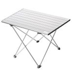 Haegs Full Alüminyum Katlanır Kamp Masası, Piknik, Bbq, Balıkçılık, Avcılık, Plaj, Hiking İçin Kolay Taşınabilir Kompakt Outdoor Ultra Hafif Kamp Masası Large - Gümüş