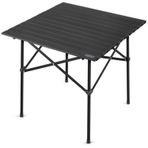 Haegs Güçlendirilmiş Alüminyum Katlanır Kamp Masası, Katlanabilir Outdoor Masa, Piknik Masası, Menteşeli Sistem, Dayanıklı Sağlam Gövdeli Kamp Masası, Taşınabilir Hafif, 3-4 Kişilik, 70x70x60cm Siyah