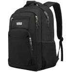 HAEGS Haegs Laptop Sırt Çantası, Multi Cepli İş Seyahat Çantası, Dizüstü Bilgisayar Çantası, Kadınlar Ve Erkekler İçin Çok Bölmeli Organizer Çanta - Siyah