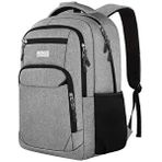 HAEGS Haegs Laptop Sırt Çantası, Multi Cepli İş Seyahat Çantası, Dizüstükolej Bilgisayar Çantası, Kadınlar Ve Erkekler İçin Çok Bölmeli Organizer Çanta - Gri