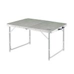 HAEGS Haegs Portatif Kamp Masası, 3 Yükseklik Ayarlı, Katlanır Piknik Masası, Kolay Taşınabilir Alüminyum Masa - 60x40 - Kumaş Desenli Meşe