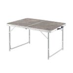 HAEGS Haegs Portatif Kamp Masası, 3 Yükseklik Ayarlı, Katlanır Piknik Masası, Kolay Taşınabilir Alüminyum Masa - 60x40 - Mermer Desenli Gri