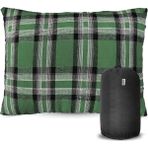 Haegs Kamp Yastığı, Seyahat Yastığı, Silikon Elyaf Dolgulu Yolculuk Yastığı 35 x 50 cm Flanel Yeşil