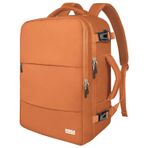 Haegs Laptop Sırt Çantası, Seyahat Çantası Hafif El Çantası Küçük Bavul Valiz, Uçak Onaylı Bagaj Çantası, Bayan Çantası 15.6 inç Notebook Dizüstü Bilgisayar Macbook Laptop Çantası, Turuncu