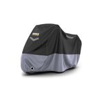 HAEGS Motosiklet Brandası, Su, Rüzgar Toz Geçirmez, Motor Garaj Brandası (XL:245x95x125cm) Siyah-Gri