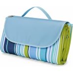 Haegs Piknik Örtüsü, Çanta Kamp Matı, Plaj Matı, Piknik Yer Örtüsü, Seyahat, Kamp, Outdoor, Park Çim Kum Tutmaz, Su Geçirmez, Kullanışlı Çanta Model, Katlanabilir 200x150cm - Mavi - Yeşil Çizgiler - Çok Renkli - Mavi Yeşil Çizgiler