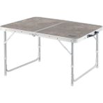 Haegs Portatif Kamp Masası, 2 Yükseklik Ayarlı Katlanır Alüminyum Piknik Masası 80X50 Mermer Desenli - 90x50 cm