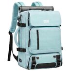 Haegs Seyahat Sırt Çantası, 3in1 Dönüştürülebilir, El Bavulu, Kadınlar ve Erkekler için Uçak Onaylı Ayakkabı Bölmeli, Multi Cepli Organizer Sırt ve El Çantası, Mavi