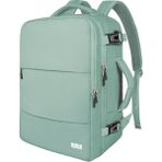 Haegs Seyahat Sırt Çantası, Laptop Çantası Hafif Bayan El Çantası Uçak Bagaj El Valizi Bavulu Notebook Bilgisayar Macbook Organizer Çanta Mint Yeşili - 30x 17x 45 cm