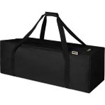 Haegs Taşıma Çantası, Fermuarlı Dayanıklı Seyahat Spor, Kamp Malzemeleri Saklama Çantası, Hurç, Valiz, 70L (60 x 30 x 30 cm) Siyah